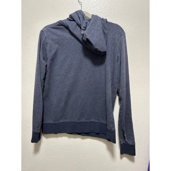 Patagonia Women's Flying Fish Pullover Hooded Blue Organic Cotton Size Small - Picture 6 of 7